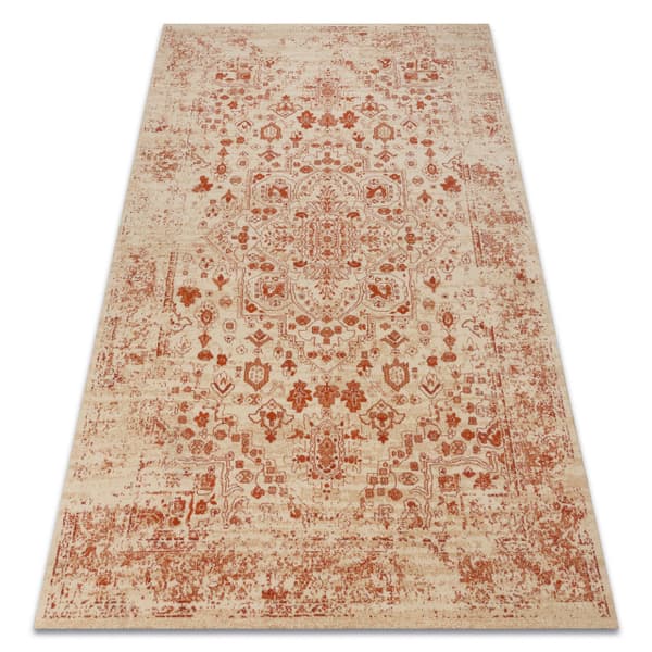 Ullmatta LEGEND 468 01 GB100 OSTA - Rosett, ram, exklusiv kräm / röd, 200x300 cm