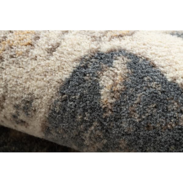 Uldtæppe LEGEND 468 03 GB500 OSTA - Roset, stel, eksklusiv beige / grå, 160x230 cm