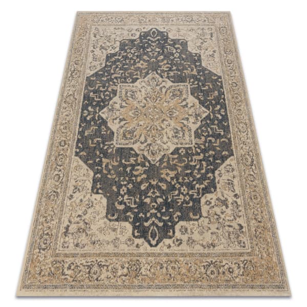 Uldtæppe LEGEND 468 03 GB500 OSTA - Roset, stel, eksklusiv beige / grå, 160x230 cm
