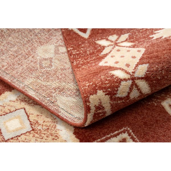 Uldtæppe LEGEND 468 15 GB300 OSTA - Boho, eksklusiv rød / beige, 160x230 cm