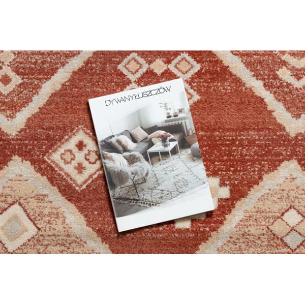 Uldtæppe LEGEND 468 15 GB300 OSTA - Boho, eksklusiv rød / beige, 160x230 cm