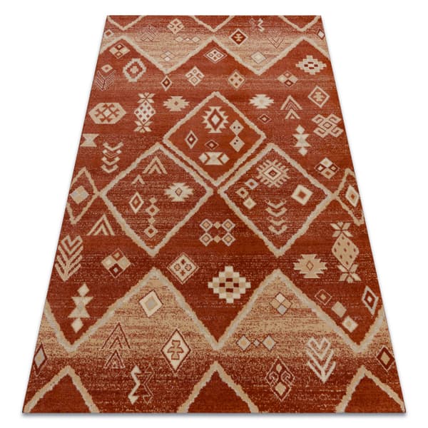 Ullmatta LEGEND 468 15 GB300 OSTA - Boho, exklusiv röd / beige, 160x230 cm