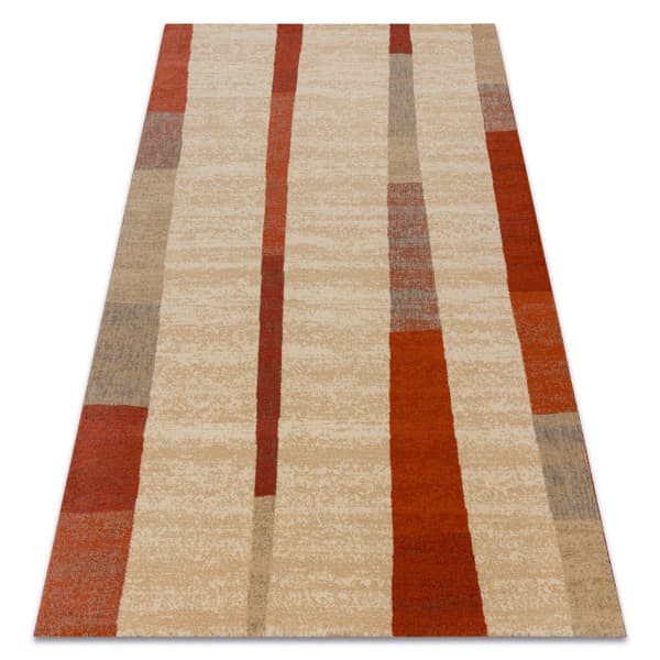 Uldtæppe LEGEND 468 07 GB100 OSTA - Geometrisk, eksklusiv beige / rød, 160x230 cm