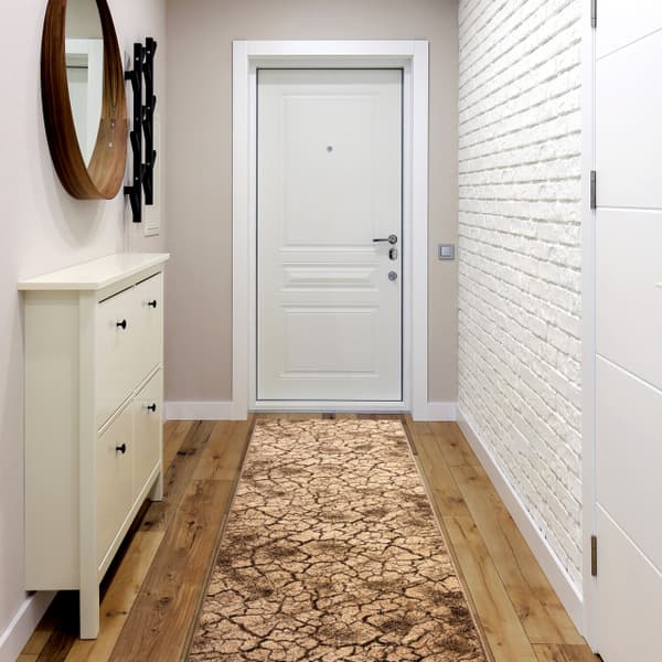Fortovet KARMEL Terra revnet jord valnød 70cm, 70x420 cm