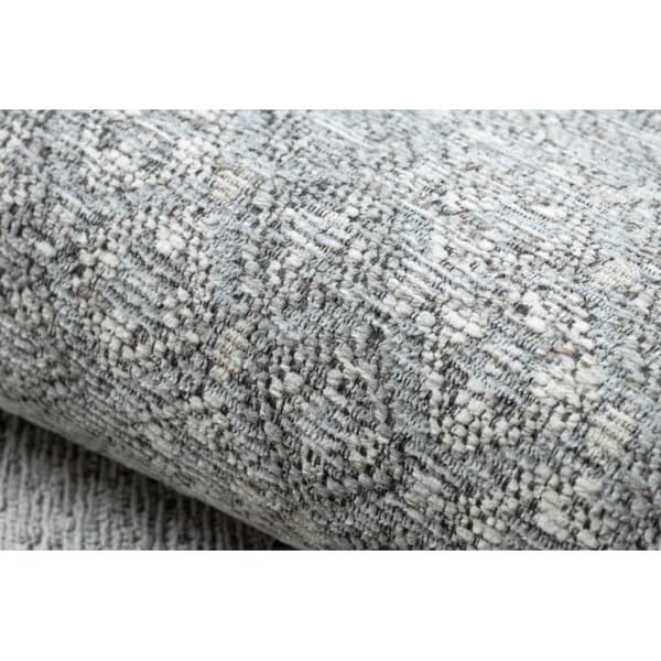 Uldtæppe ANTIGUA 518 76 JY910 OSTA - Roset, stel, fladvævet lyse grå, 170x240 cm