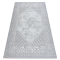 Miniatyrbillede 1 af 5: Uldtæppe ANTIGUA 518 76 JY910 OSTA - Roset, stel, fladvævet lyse grå, 170x240 cm