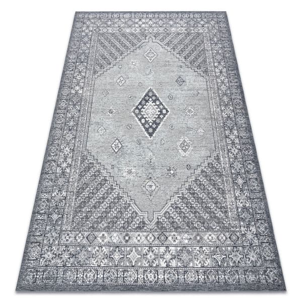 Uldtæppe ANTIGUA 518 76 XX032 OSTA - Roset, stel, fladvævet grå , 170x240 cm