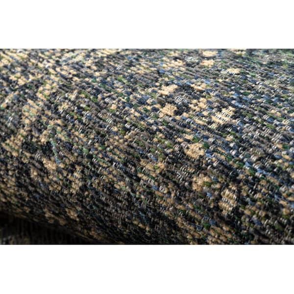 Uldtæppe ANTIGUA 518 77 JG900 OSTA - Roset, stel, fladvævet grøn, 170x240 cm