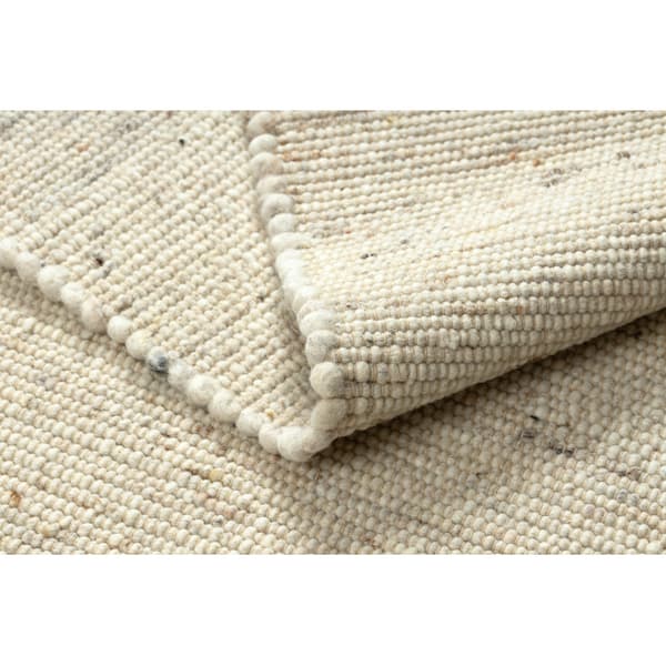 NEPAL 2100 beige tæppe - uldent, dobbeltsidet, naturligt, 120x170 cm