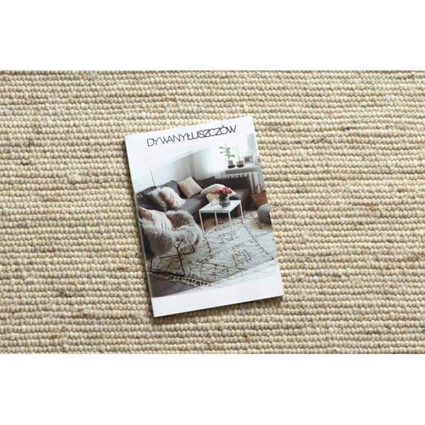 NEPAL 2100 beige matta - ylle, dubbelsidig, naturlig, 140x190 cm