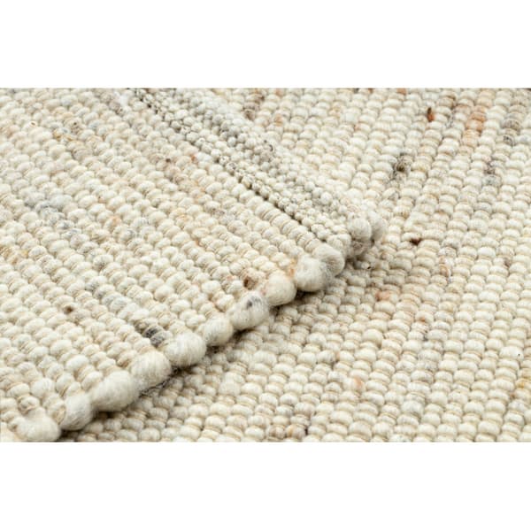 NEPAL 2100 beige tæppe - uldent, dobbeltsidet, naturligt, 160x220 cm