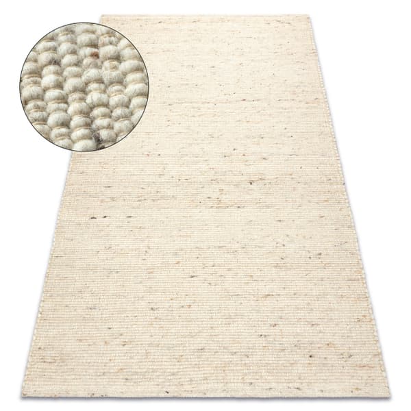 NEPAL 2100 beige tæppe - uldent, dobbeltsidet, naturligt, 160x220 cm