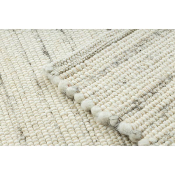 NEPAL 2100 valkoiset / luonnollinen harmaa matto - villainen, kaksipuolinen, 160x220 cm