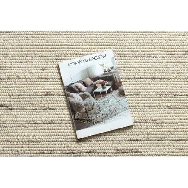 NEPAL 2100 valkoiset / luonnollinen harmaa matto - villainen, kaksipuolinen, 160x220 cm