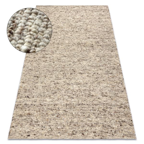 NEPAL 2100 sand, beige matto - villainen, kaksipuolinen, luonnollinen, 80x150 cm