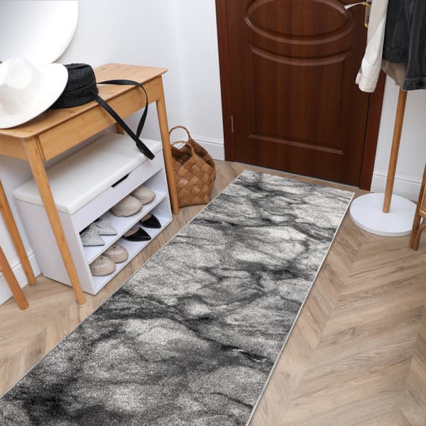 Matto SILVER Marble marmori harmaa 100cm, 100x430 cm