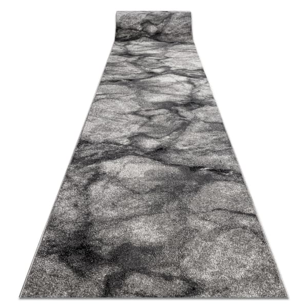 Löpare SILVER Marble marmor grå 120cm, 120x890 cm