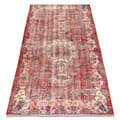 Pikkukuva 1 / 5: KÄSINSOLUTU villamatto Vintage 10251, ornamentti, kukat - punainen, 121x264 cm