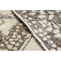 Pikkukuva 3 / 5: KÄSINSOLUTU villamatto Vintage 10313, ornamentti, kukat - beige / vihreä, 160x261 cm