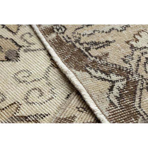 KÄSINSOLUTU villamatto Vintage 10311, kehys, ornamentti - beige, 195x320 cm