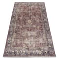 Pikkukuva 1 / 5: KÄSINSOLUTU villamatto Vintage 10665, kehys, ornamentti - klaretti / sininen, 194x280 cm