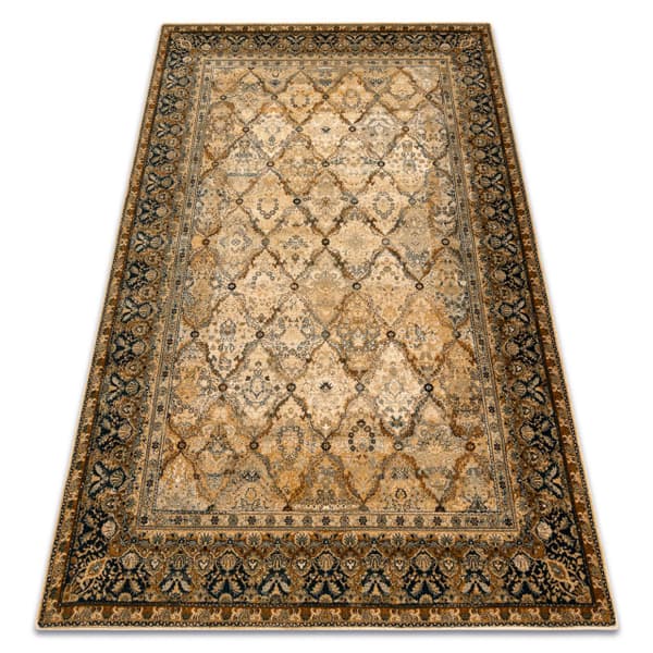 Tæppe OMEGA Grenada Ramme, diamanter, orientalsk - cognac, 135x200 cm