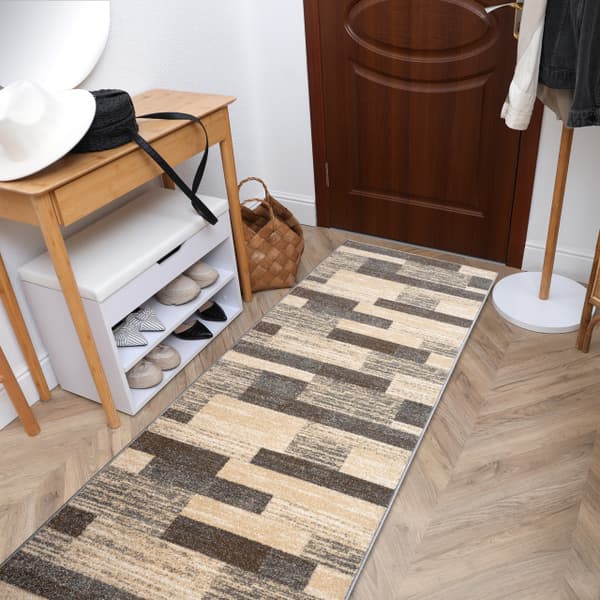 Löpare KARMEL Deski brädor grå karamell 80cm, 80x1300 cm