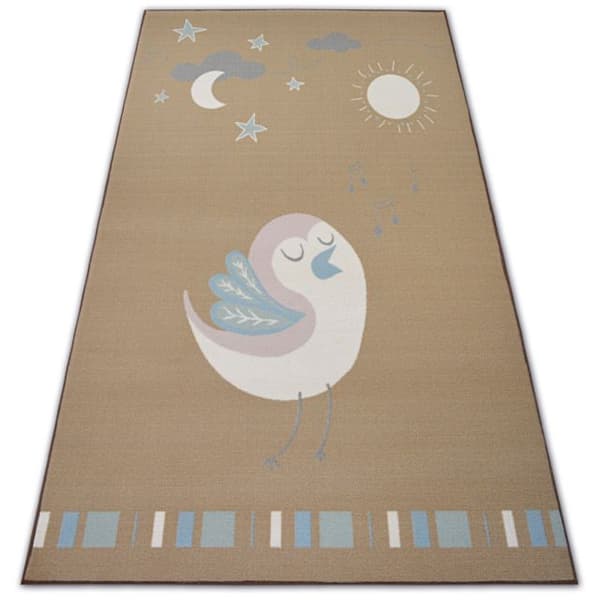 Lasten Matto LOKO Lintu beige liukastumisenesto, 160x220 cm
