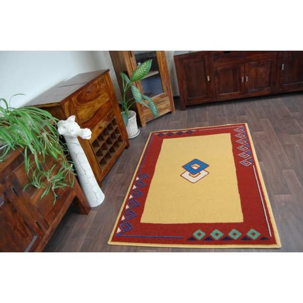 Matto WEL-HIT QUADRACTS kulta, 120x170 cm
