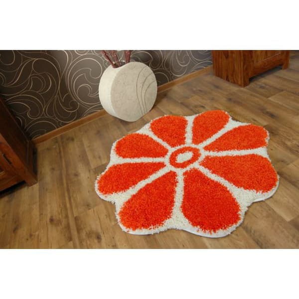 Tæppe SHAGGY GUSTO Blossom C300 orange, cirkel 120 cm