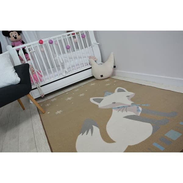 Lasten Matto LOKO Kettu beige liukastumisenesto, 120x170 cm
