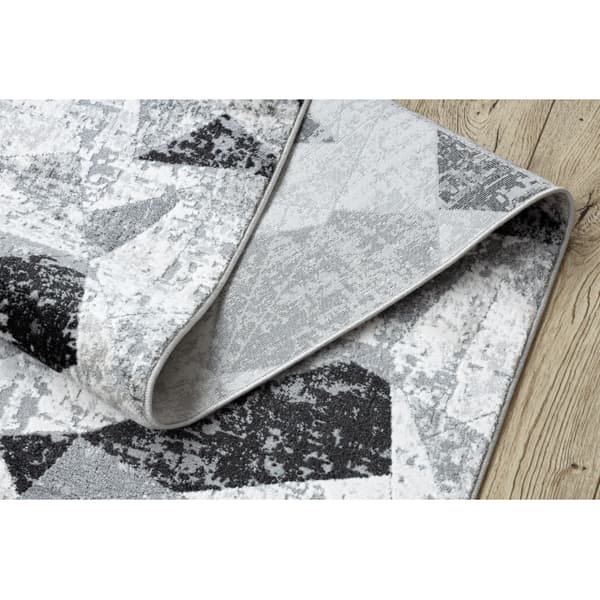 Fortovet moderne TULS 51211 Geometrisk antracit 60 cm, 60x750 cm