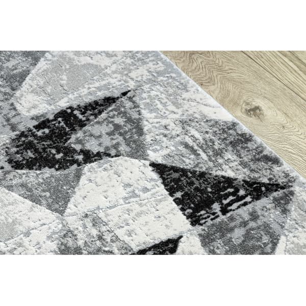 Fortovet moderne TULS 51211 Geometrisk antracit 60 cm, 60x780 cm