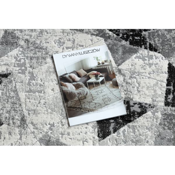 Fortovet moderne TULS 51211 Geometrisk antracit 60 cm, 60x780 cm