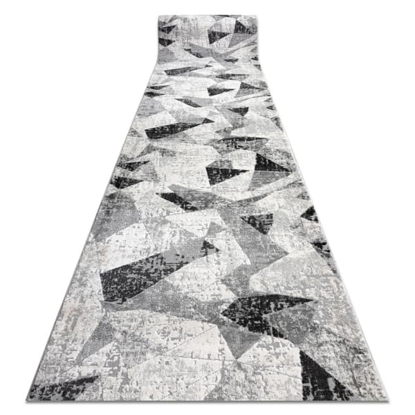Fortovet moderne TULS 51211 Geometrisk antracit 60 cm, 60x830 cm