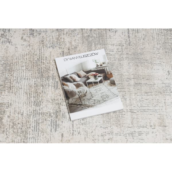 Matto moderni TULS 51231 Vintage, pesty väri norsunluu / harmaa 120 cm, 120x220 cm
