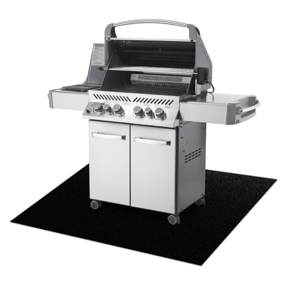 TRIUMPH 990 beskyttende grillmåtte til terrasse, udendørs - sort, 100x200 cm