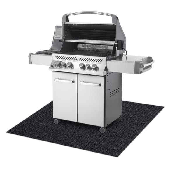 Beskyttende grillmåtte GIN 2057 til terrassen, udendørs - antracit, 80x200 cm