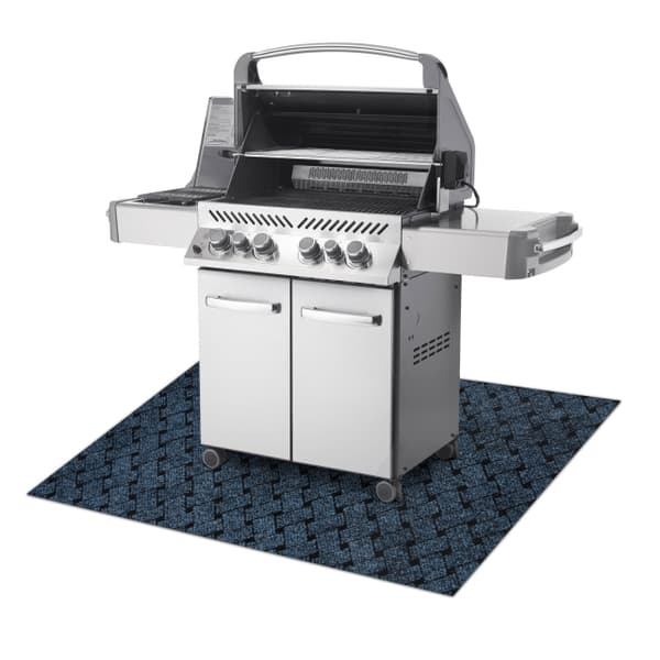 VECTRA 800 beskyttende grillmåtte til terrasse, udendørs - blå, 140x200 cm