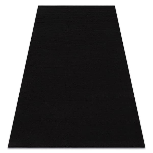 Modern tvätt matta LINDO svart, halkskyddad, lurvig, 120x170 cm