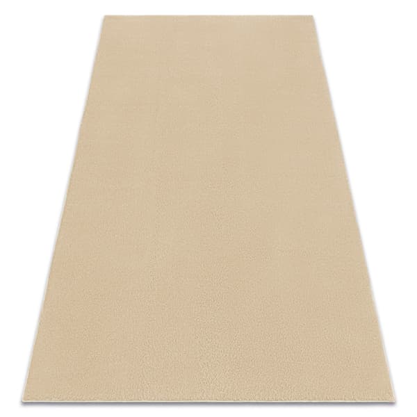 Modern tvätt matta LINDO beige, halkskyddad, lurvig, 80x150 cm