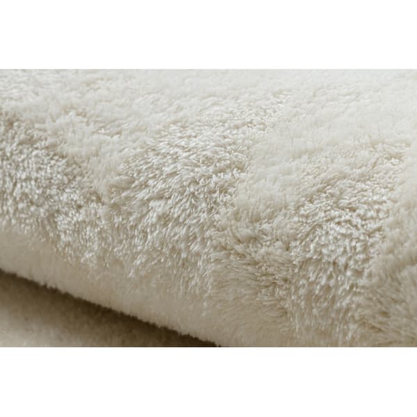 Moderne vaske tæppe LINDO cirkel creme, skridsikkert, pjusket, cirkel 200 cm