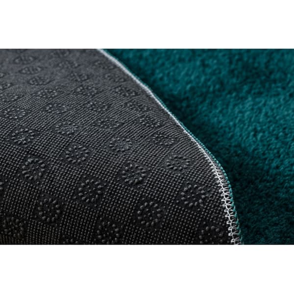 Moderne vaske tæppe LINDO cirkel grønt, skridsikkert, pjusket, cirkel 120 cm