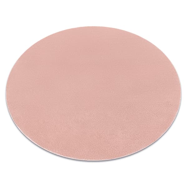 Modern tvätt matta LINDO circle rosa, halkskyddad, lurvig, cirkel 100 cm