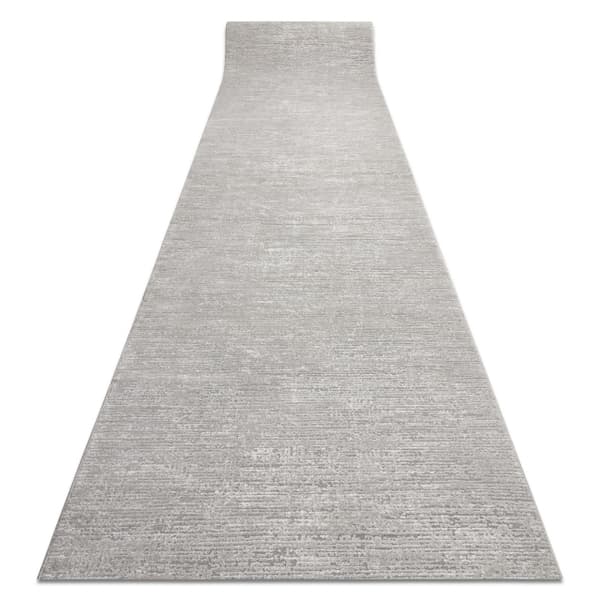 Modern Löpare TULS 51248 strukturell, fringe grå  100 cm, 100x870 cm