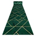 Miniatyrbild 1 av 5: Exklusiv EMERALD Löpare 1012 glamour, snygg marble, geometrisk flaska grön / guld 80 cm, 80x530 cm