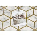Miniatyrbild 5 av 5: Exklusiv EMERALD Löpare 1014 glamour, snygg kub kräm / guld 100 cm, 100x450 cm