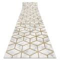 Miniatyrbild 1 av 5: Exklusiv EMERALD Löpare 1014 glamour, snygg kub kräm / guld 100 cm, 100x450 cm