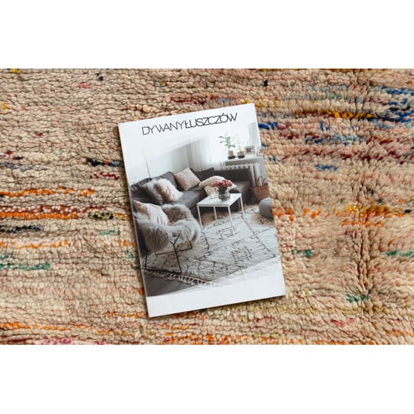 BERBER matto MR4298 Beni Mrirt käsinkudottu Marokosta, Abstrakti - beige / oranssi, 120x190 cm