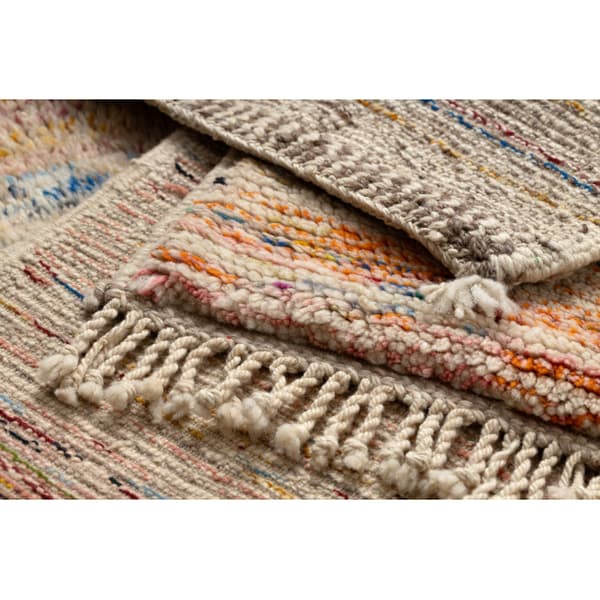 BERBER matto MR4298 Beni Mrirt käsinkudottu Marokosta, Abstrakti - beige / oranssi, 120x190 cm